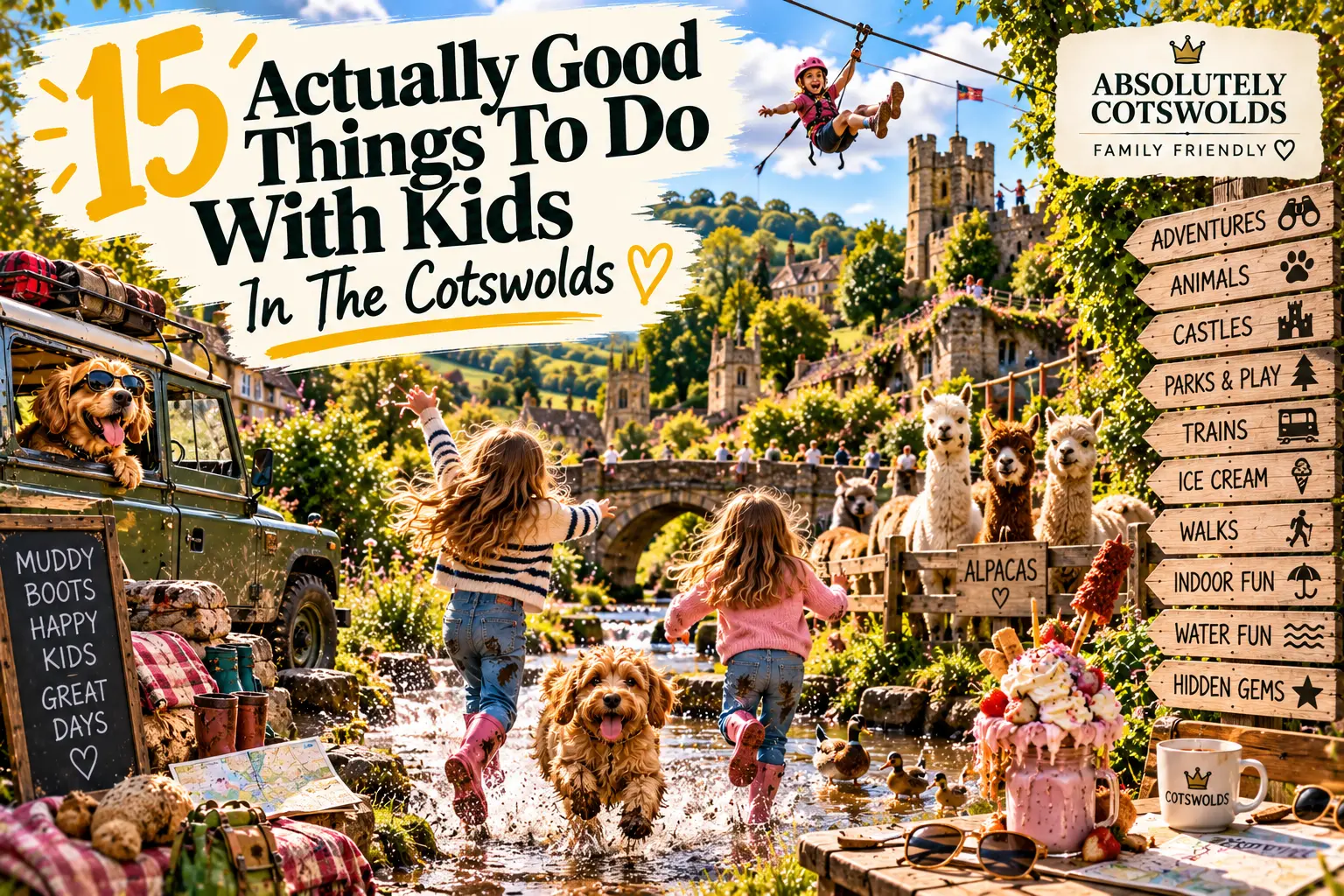 15 actually good things to do with kids in the Cotswolds — cover artwork